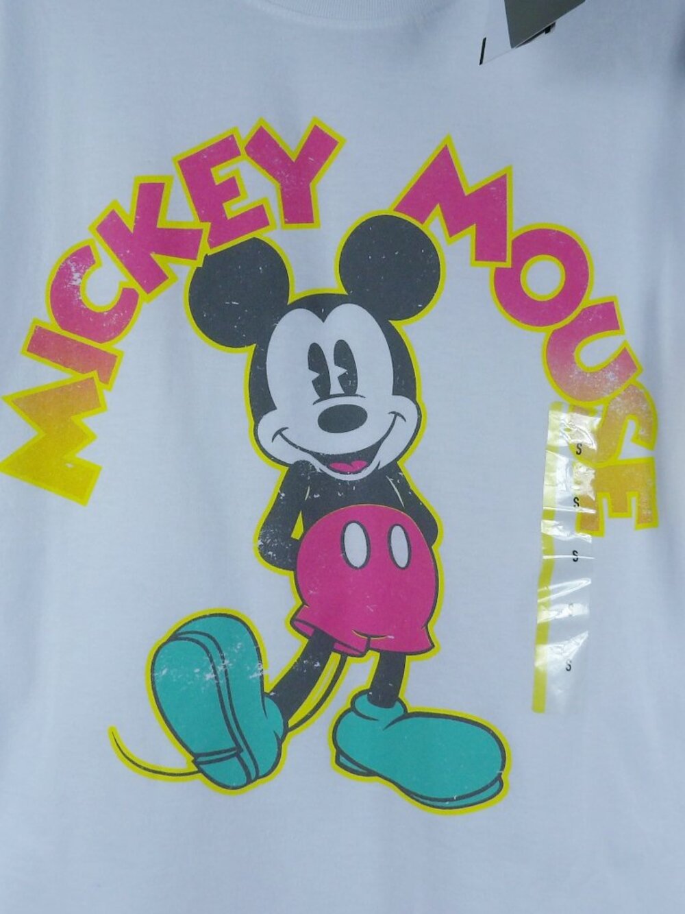 Disney Mickey Mouse Graphic T-Shirt White NWT Retro Style Various Sizes - Picture 5 of 9